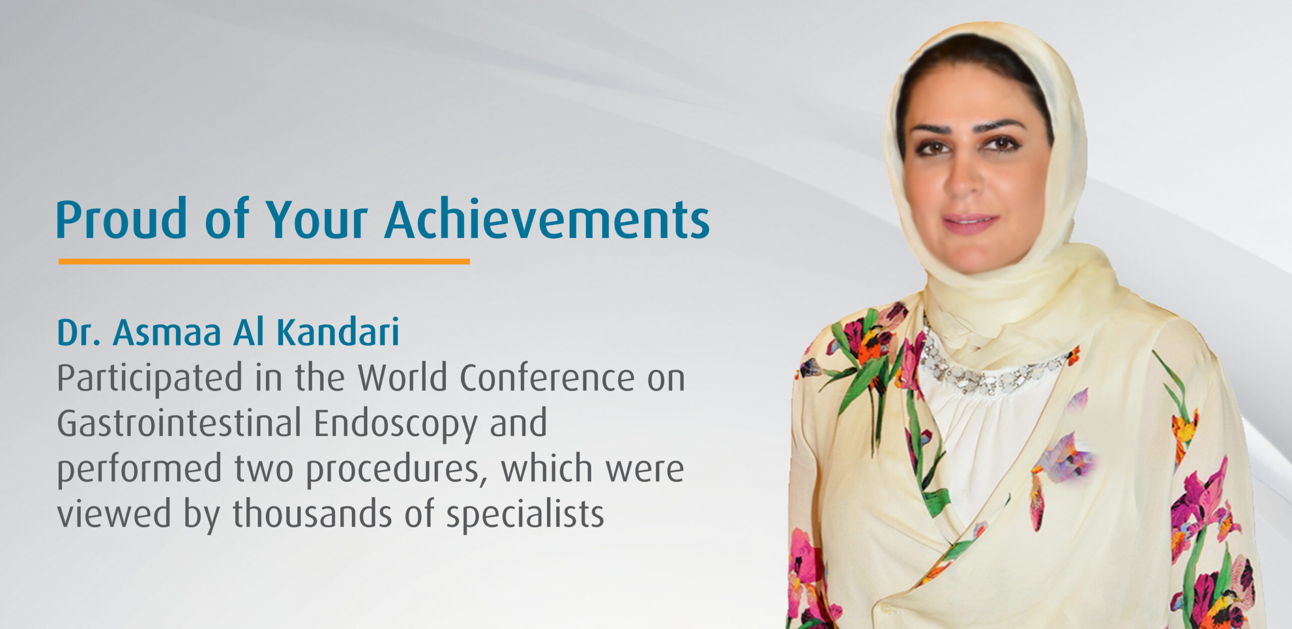 Dr. Asmaa Al kandari- Participated in the world Conference on Gastrointestinal Endoscopy and Performed two procedures.